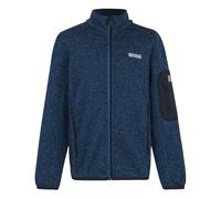 Regatta Kids Newhill Full Zip Marl Fleece Reflective Stretch Winter Layer Jacket Top