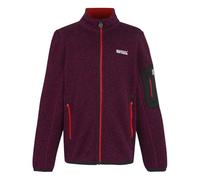 Regatta Kids Newhill Full Zip Marl Fleece Reflective Stretch Winter Layer Jacket Top