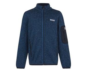 Regatta Kids Newhill Full Zip Marl Fleece Reflective Stretch Winter Layer Jacket Top