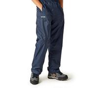 Regatta Kids Pack-it Waterproof Over-trousers - Dark Blue, Dark Blue, Size 7-8 Years Dark Blue