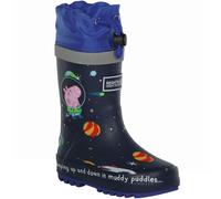 Regatta Kids Comfortable Peppa Pig Splash Wellies Navy Space, Size: UK13