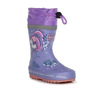 Regatta Kids Waterproof Peppa Pig Splash Wellies Lilac Bloom, Size: UK Infant 11