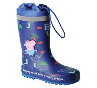 Regatta Kids Peppa Pig Splash Wellies Durable Rubber Wellington Boots Drawcord