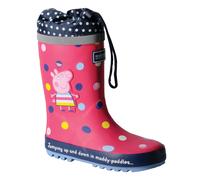 Regatta Kids Peppa Pig Splash Wellies Durable Rubber Wellington Boots Drawcord