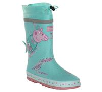 Regatta Kids Puddle Peppa Pig Wellington Boots - Aruba Blue - Aruba Blue - 12 UK Child