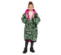 Regatta Kids Junior Waterproof Changing Robe, Borg Lined Changing Robe with Hood - Perfect for Outdoor Water Activities