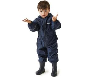 Regatta Kids Splosh III Waterproof And Breathable Insulated Lightweight All-In-One Suit - Navy, Size 6-12 m