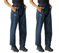 Regatta Kids Stormbreak Waterproof Overtrouser Navy 5-6 Years (Pack of 2)