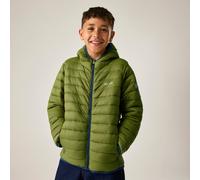 Regatta Kids Unisex Childrens/Kids Marizion Hooded Padded Jacket (Golden Cypress/Aviator Blue) - Light Green - Size 3-4Y