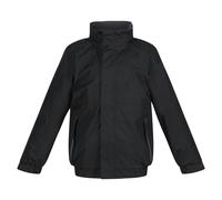 Regatta Kids Unisex Thermoguard Fleece Lined Dover Jacket (Windproof & Waterproof) - Black/Ash - 9-10 - Black/Ash