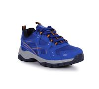 Regatta Kids Breathable Vendeavour Junior Walking Shoes Strong Blue Orange Pepper, Size: UK Junior 3