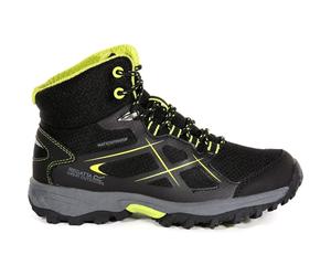 Regatta Kota Mid Junior Waterproof Walking Boots Black Kids Shoes Offroad Hiking