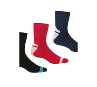 Regatta Women's 3 Pair Outdoor Lifestyle Socks Black/Cherry Pink 6-8