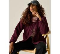 Regatta Lea Borg Full Button Fleece Burgundy