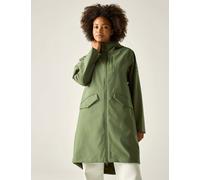 Regatta Levita Hooded Oversized Longline Raincoat Green