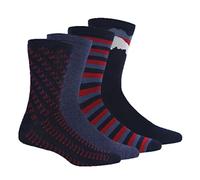 Regatta Lifestyle Mens Walking 4 Pair Pack Socks Dark Denim 6-8