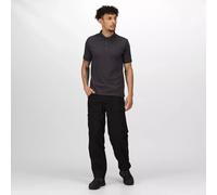 Regatta Lined Action Black Men's Water-Repellent Multi-Pocket Work Trouser 32R