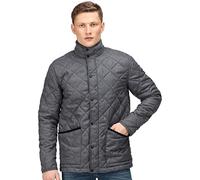 Regatta Londyn Men's Diamond Pattern Quilted Warm Jacket, Gey, M UK