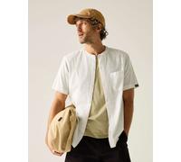 Regatta Lovrey Cotton Linen Blend Short Sleeve Shirt Cream Mix