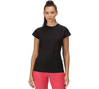 Regatta Luaza Women's Quick-Drying, Stretch, Moisture Wicking, Short Sleeve t-Shirt. Suitable for Walking and Hiking. Black