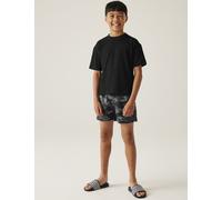 Regatta male Skander III Floral Swim Shorts (3-14 Yrs) - 7-8 Y - Grey Mix, Black Mix,Grey Mix,Navy Mix