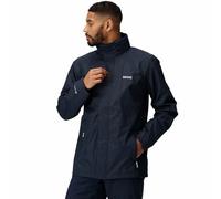Regatta Matt Waterproof Taped Seams Mesh Lined Concealed Hood Inner Pocket Jacket - Navy/Navy, 4X-Large