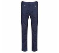 Regatta Men Professional Original Action Water Repellent Multi Zip Pocket Trousers - Navy, Size: 32"