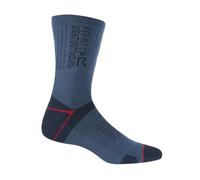 Regatta Blister Protection II Socks - Twin Pack (Dark Denim / Dark Red) Dark Denim / Dark Red
