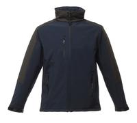 (2XL, Navy/Black) Regatta Mens Hydroforce 3-Layer Softshell Jacket (Wind Resistant, Water Repellent & Breathable)
