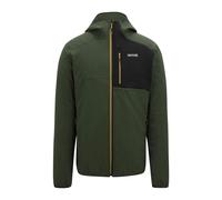Regatta Mens Alven Full Zip Fleece Jacket - Dark Khaki/Black - 3XL - Dark Khaki/Black - 60% Polyester/30% Recycled Polyester/10% Elastane