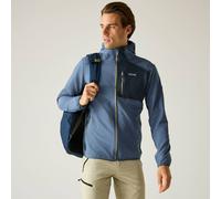 Regatta Men's Alven Full Zip Hooded Fleece in Mid Blue | Size: Medium Regatta Mid Blue M