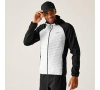 Regatta Men's Jacket Andreson Hybrid – Insulated Padded Lightweight Stretch Baffled – White/Black L