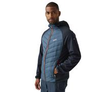 Regatta Men's Water-repellent Andreson VIII Hybrid Jacket Moonlight Denim Navy Tangerine Tango, Size: 3XL