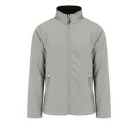 Regatta Mens Ascender Plain Double Layered Soft Shell Jacket - Mineral Grey/Black - L - Mineral Grey/Black
