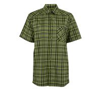 Regatta Mens Begarno Checked Short-Sleeved Shirt - Nephrite Green/Black - M - Nephrite Green/Black - 79% Polyester/19% Viscose/2% Elastane