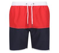 Regatta Mens Benicio Swim Shorts (Roccoco Red/Navy) - Dark Red - Size Small
