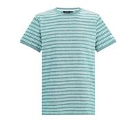 Regatta Mens Benlin Striped T-Shirt (Arctic White) - Teal Cotton - Size Large