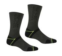 Regatta Men's Black & Green Blister Protection 2 Socks & Hoisery Black, Size: 1