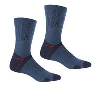 Regatta Mens Blister Protect II Socks 2 Pack Antibacterial Walking 2 Layer Socks