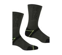 Regatta Mens Blisterprotect Ii Socks, Black/Electric Lime Green, 9-12 EU