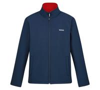 Regatta Mens Cera V Wind Resistant Soft Shell Jacket - Moonlight Denim/Danger Red - M - Moonlight Denim/Danger Red - 96% Polyester/4% Elastane