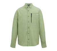 Regatta Mens Checked Insect Repellent Travel Shirt - Light Sage - L - Light Sage - 96% Recycled Polyester/4% Elastane