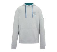 Regatta Mens Cline Back Print Hoodie (Grey Marl/Mediterranea) - Blue/Dark Grey - Size Small