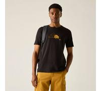Regatta Mens Cline Graphic IX T-Shirt Black Desert Jeep