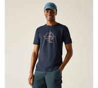 Regatta Men's Cline IX Short Sleeved Graphic T-Shirt in Mid Navy | Size: 3XL Regatta Mid Navy 3XL