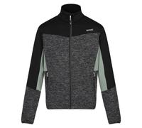 Regatta Mens Coladane VI Marl Full Zip Fleece Jacket - Ash Black Marl / Agave Green - S - Ash/Black Marl - 100% Mixed