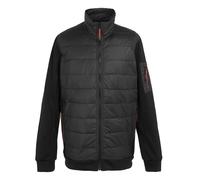 Regatta Mens Colliston Baffled Fleece Jacket - Black/Red Ochre - Black/Red Ochre - S