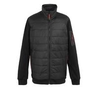 Regatta Mens Colliston Baffled Fleece Jacket / S Black/Red Ochre RG8842