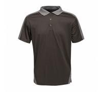 Regatta Professional Mens Contrast Coolweave Polo Shirt - Black/Seal Grey - L - Black/Seal Grey - 100% Polyester