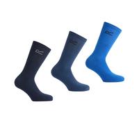 Blue male One Size Regatta Men's 3 Pack Sock In A Box Blue